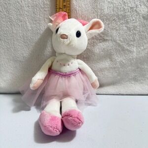 Douglas Cuddle Toys Ballerina Mouse Plush White Pink Tutu Bow Stuffed Animal